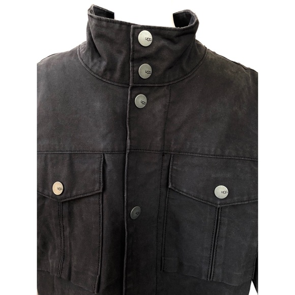 UGG COHEN WAXED COTTON JACKET -OFF BLACK - SIZE M -NWT - Picture 8 of 10
